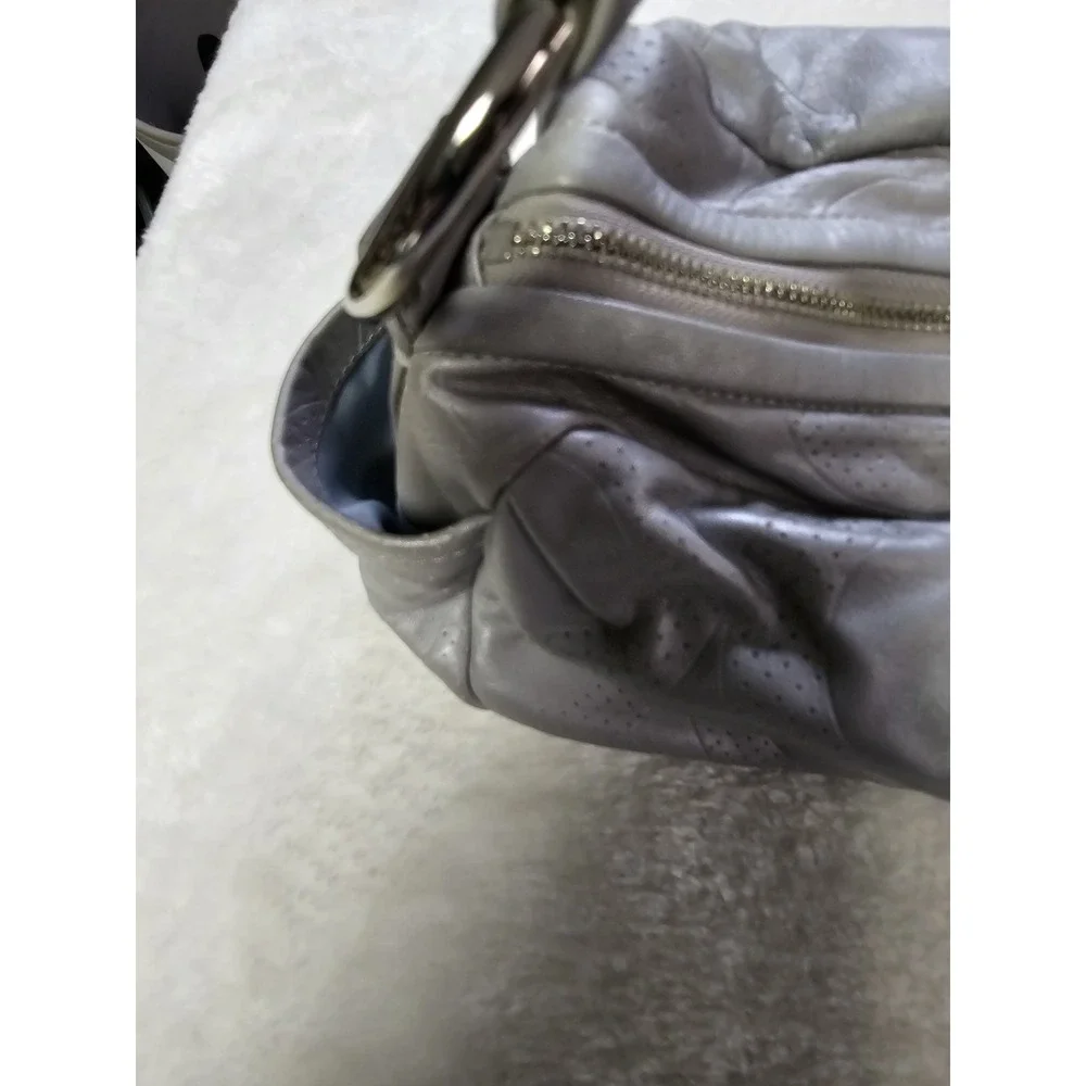 Coach Silver Hobo Shoulder Bag Signature C Logo Pattern‎ Purse